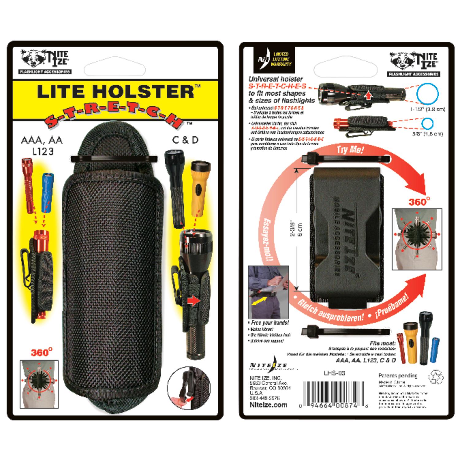 Photos - Torch Nite Ize Lite Holster Black Flashlight Holster LHS-03 