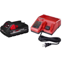 Milwaukee M18 REDLITHIUM CP 3 Ah Lithium-Ion Battery and Charger Starter Kit 2 pc