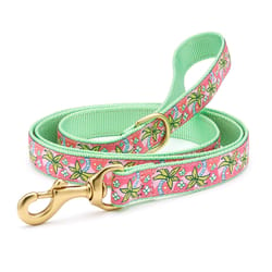 Up Country Pink Palms Nylon Dog Leash