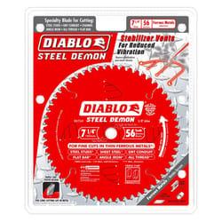 Diablo Steel Demon 7-1/4 in. D X 5/8 in. TiCo Hi-Density Carbide Metal Saw Blade 56 teeth 1 pk