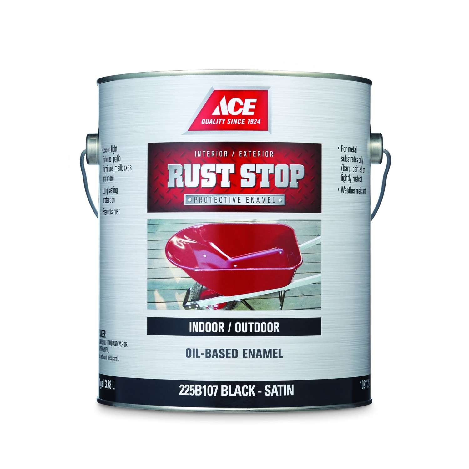 Ace Rust Stop Indoor/Outdoor Satin Black OilBased Enamel Rust