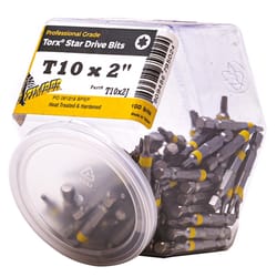 Big Timber Star T10 Head X 2 in. L Torx Insert Bit Steel 100 pc