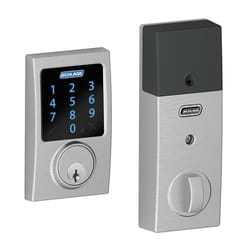 Schlage BE Series Satin Chrome Zinc Touchscreen Deadbolt