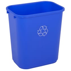 Highmark 6.5 gal Blue Plastic Recycling Bin