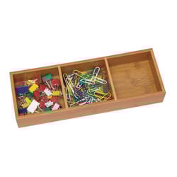 Lipper International 1.75 in. H X 4.125 in. W X 11.625 in. D Bamboo Drawer Organizer