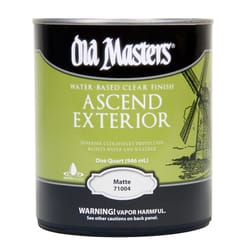 Old Masters  Ascend  Matte  Clear  Water-Based  Finish  1 qt. 