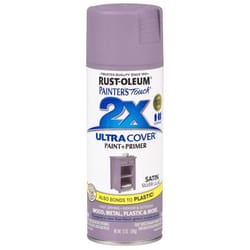 Rust-Oleum Painter's Touch 2X Satin Silver Lilac Paint+Primer Spray Paint 12 oz