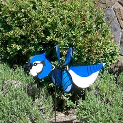 In The Breeze Blue Polyester 23 in. H X 18.5 in. L X 12 in. W Jay Baby Garden Stake Spinner