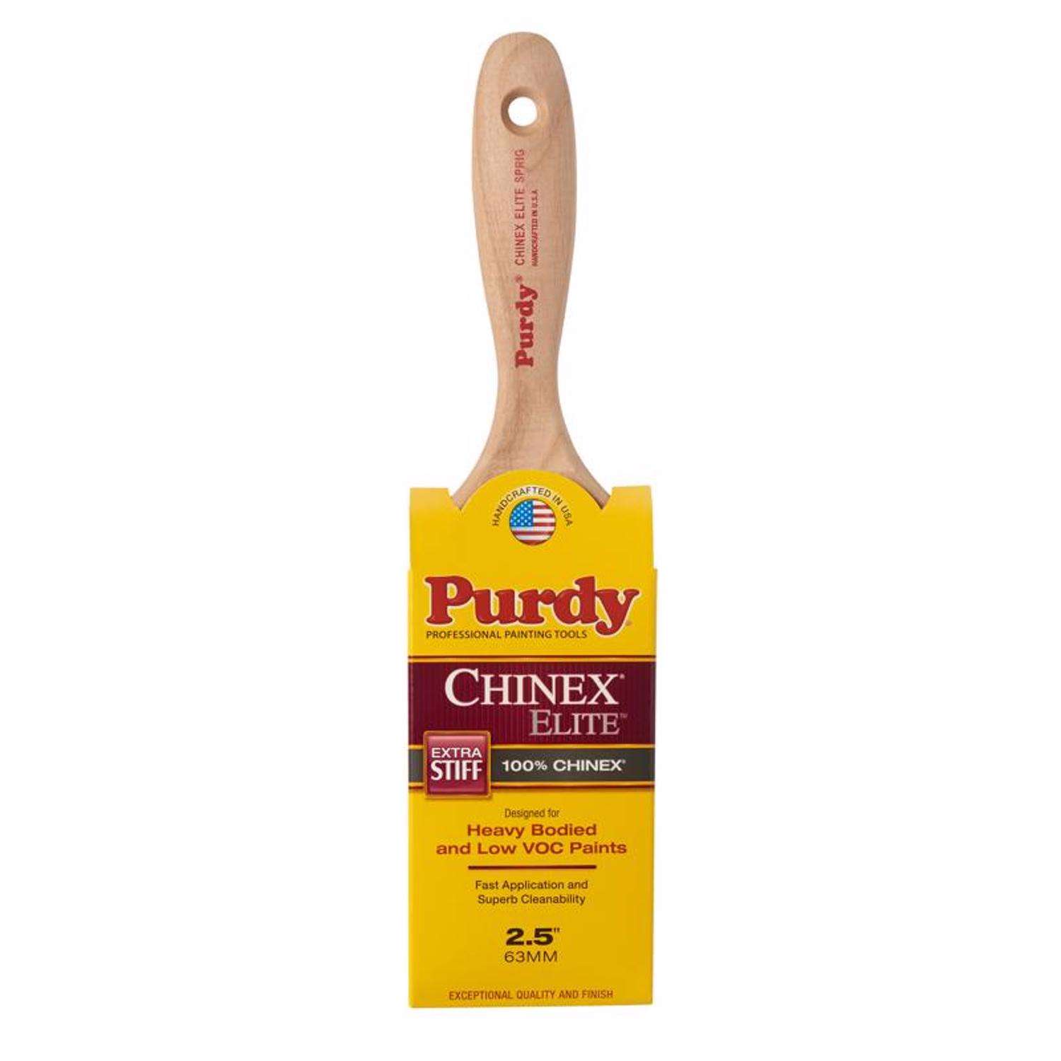 Purdy Chinex Elite Sprig 21/2 in. Extra Stiff Flat Trim Paint Brush