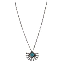 Montana Silversmiths Women's Sunburst Sky Turquoise Blue/Silver Necklace