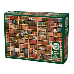 Cobble Hill Cat Library Jigsaw Puzzle 1000 pc