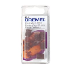 Dremel 0.3 in. D X 1/4 in. L Emery Drum Sander Bands 60 Grit Coarse 6 pk