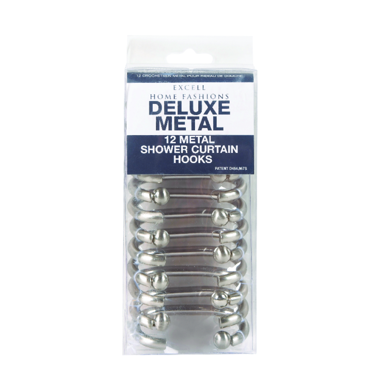Excell Brushed Nickel Copper Metal Shower Curtain Rings 12 pk - Ace ...