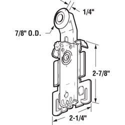 Prime-Line 7/8 in. Dia. x 1/4 in. L Mill Plastic Roller Assembly 2 pk