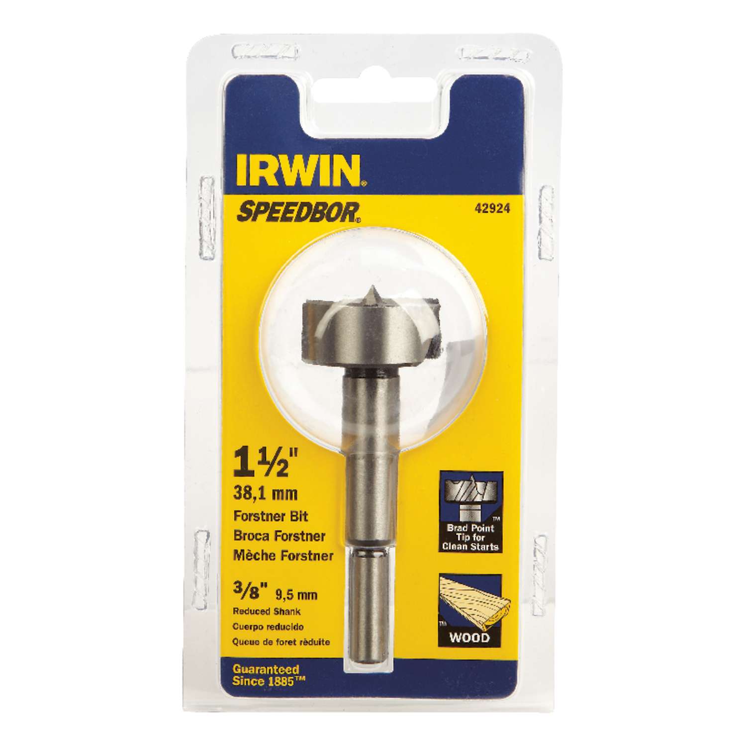 Irwin Marples 11/2 in. x 4 in. L Carbon Steel Forstner Drill Bit 1 pc
