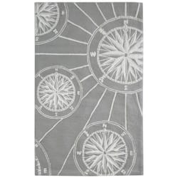 Liora Manne Frontporch 3.5 ft. W X 5.5 ft. L Gray Novelty Polyester Accent Rug