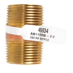 JMF Company 1 in. MPT X 1 in. D MPT Brass Nipple 2 in. L