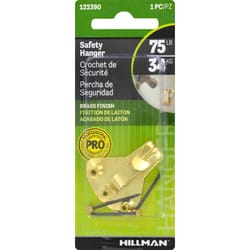 Hillman AnchorWire Brass-Plated Silver Safety Picture Hanger 75 lb 1 pk