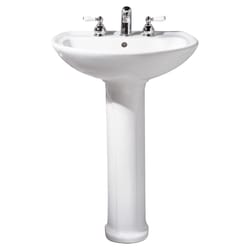 American Standard Cadet Vitreous China Pedestal Sink 20 in. W X 24.5 in. D White