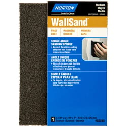 Norton WallSand 4.88 in. L X 2.88 in. W X 1 in. Medium Single Angle Sanding Sponge