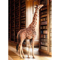 Avanti Seasonal Giraffe At Library Graduation Card Paper 2 pc