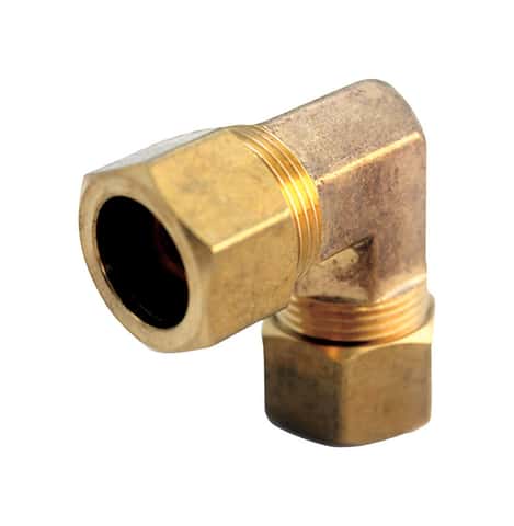 JMF Company 3/8 in. Compression X 1/4 in. D Compression Brass 90 Degree  Elbow - Ace Hardware