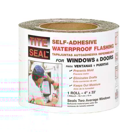 TITE-SEAL Self-Adhesive Waterproof 4-in x 33-ft Rubberized Asphalt Roll Flashing TITE-SEAL Self-Adhesive Waterproof 4-in x 33-ft Rubberized Asphalt Roll Flashing