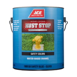 Ace Rust Stop Indoor / Outdoor Gloss Safety Blue Enamel Rust Preventative Paint 1 gal