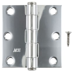 Ace 3 in. L Chrome Residential Door Hinge 3 pk