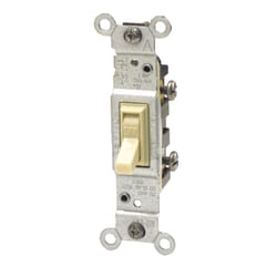 Leviton 15 amps Toggle Switch Ivory 1 pk