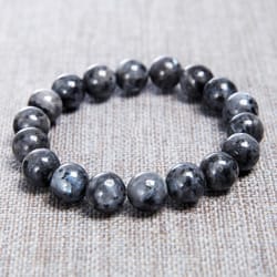 Mad Man Mens Blain Lava Rock Black/Gray Bracelet Stone Water Resistant