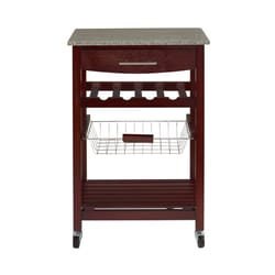 Linon Home Decor Traditional 15.75 in. W X 22.83 in. L Rectangular Kitchen Cart