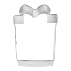 R&M International Corp 4 in. L Christmas Gift Cookie Cutter Silver 1 pc