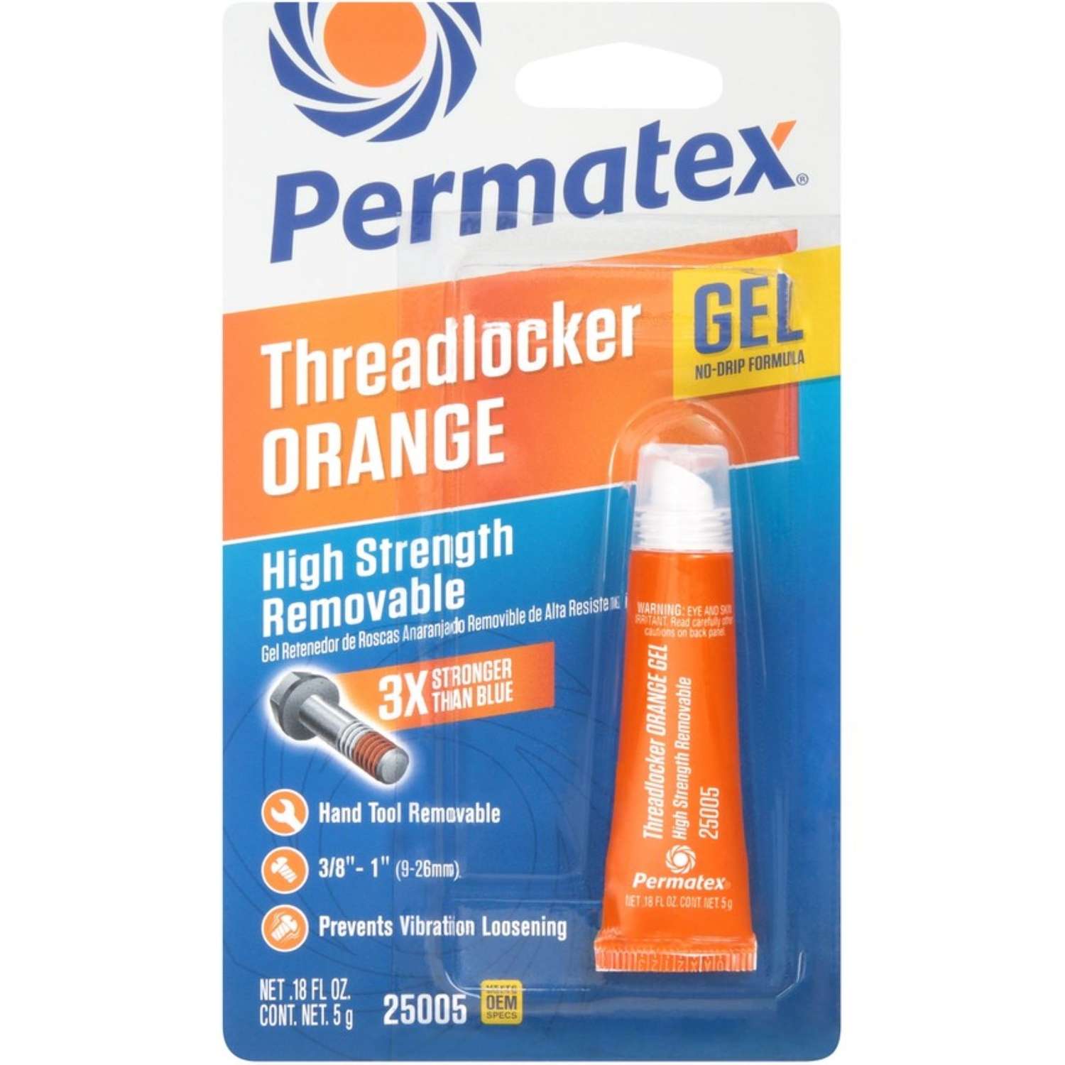 Permatex High Strength Removable Threadlocker Gel 0.18 oz Ace Hardware