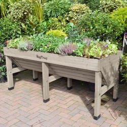 VegTrug 31.4 in. H X 30 in. W X 72 in. D Cedar Classic Garden Planter Gray