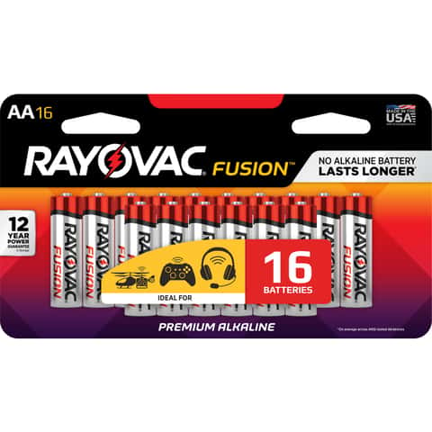 Rayovac Fusion AA Alkaline Batteries 16 pk Carded - Ace Hardware