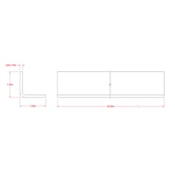 SteelWorks 1/8 in. X 1-1/4 in. W X 36 in. L Steel L-Angle