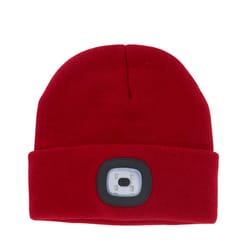Night Scout Rechargeable LED Beanie Red One Size Fits Most