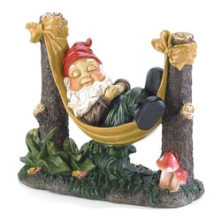 Summerfield Terrace Multi-color Polyresin 10 in. H Hammock Garden Gnome Indoor/Outdoor Decoration