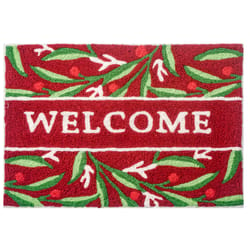 Jellybean 20 in. W X 30 in. L Multi-Color Winter Welcome Polyester Accent Rug