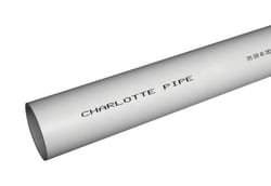 Charlotte Pipe Schedule 40 PVC Foam Core Pipe 4 in. D X 5 ft. L Plain End 0 psi