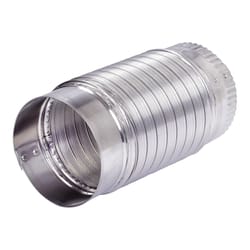 Ace 2 ft. L X 4 in. D Silver/White Aluminum Semi-Rigid Vent Duct