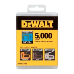 DeWalt T50 3/8 in. L 20 Ga. Narrow Crown Heavy Duty Staples 5000 pk