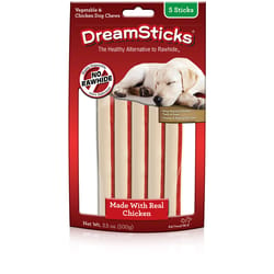 DreamBone DreamSticks Vegetables and Chicken Chews For Dog 3.5 oz 4-3/4 in. 5 pk