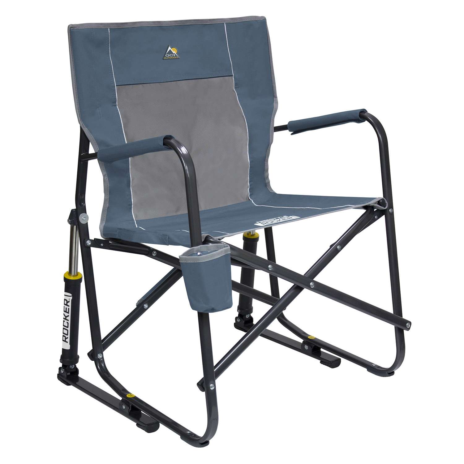 Gci Outdoor Blue Freestyle Rocker Folding Chair Ace Hardware