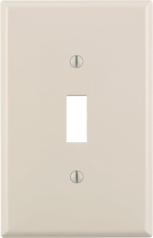 00PJ1-00T Leviton Almond 1 gang Nylon Toggle Wall Plate 1 pk sku 00PJ1-00T