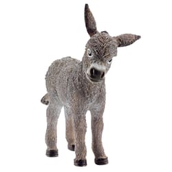 Schleich Farm World Donkey Foal Toy Plastic Black/White