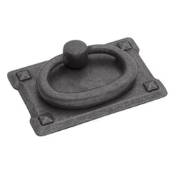 Hickory Hardware Old Mission Casual Ring Cabinet Pull 1-1/8 in. Antique finish Black 1 pk