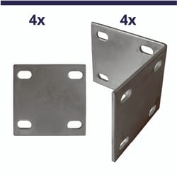Multinautic Silver Galvanized Steel Inside Corner Dock Kit