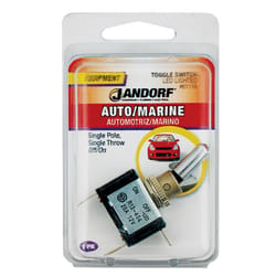 Jandorf 20 amps Single Pole Toggle Automotive/Marine Switch Black/Silver 1 pk